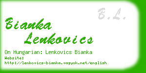 bianka lenkovics business card